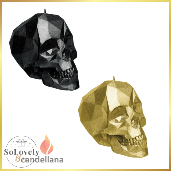 ŚWIECZKA SKULL LOW POLY BIG/SMALL (WYBIERZ KOLOR) - PREZENT NA KAŻDĄ OKAZJĘ