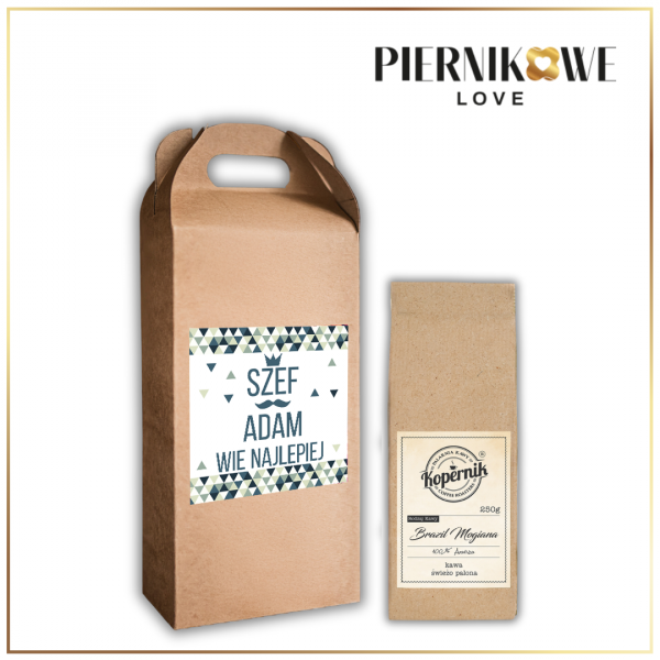 SZEF WIE NAJLEPIEJ KUFEREK Z KAWĄ 250G - PREZENT DLA SZEFOSTWA